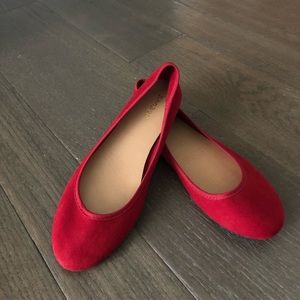 Red ballet flats NWIB